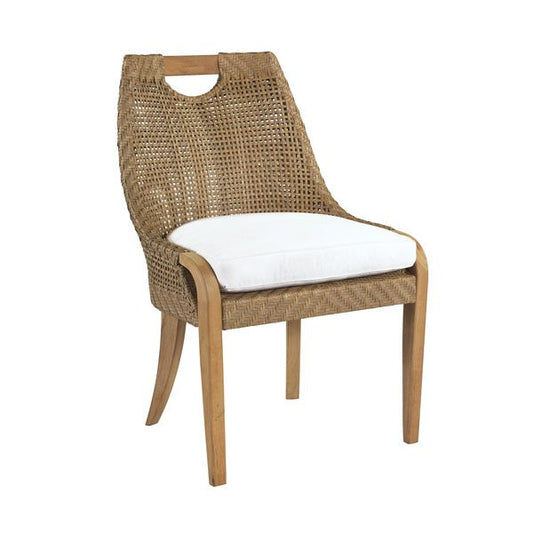 Edgewood Teak/Woven Cushion Dining Side Chair