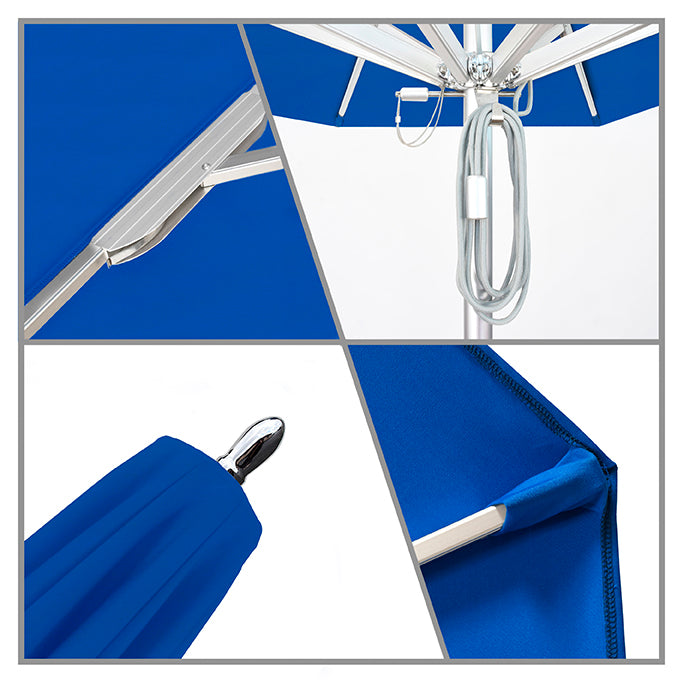 Rodeo 11' Premium Aluminum Commercial Market Umbrella With Sunbrella Fabric