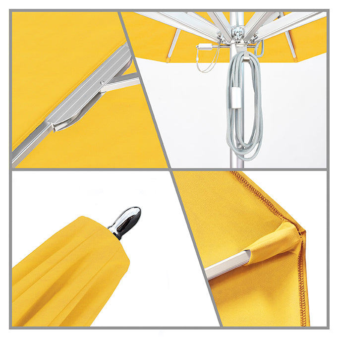 Rodeo 9' Premium Aluminum Commercial Market Umbrella With Sunbrella Fabric