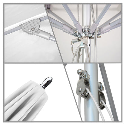 Newport 11' Premium Aluminum & Fiberglass Commercial Market Umbrella With Sunbrella Fabric