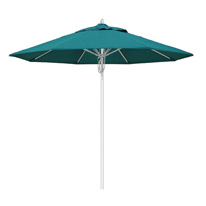 Newport 9' Premium Aluminum & Fiberglass Commercial Market Umbrella With Sunbrella Fabric