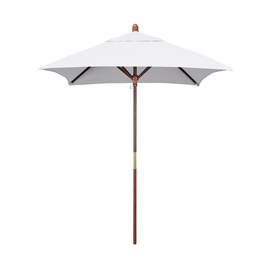 Grove 6' Square Commercial Wood Market Umbrella With Sunbrella Fabric