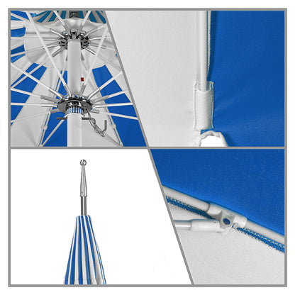 Pagoda Classic Cut 8.5' Commercial Aluminum & Fiberglass Patio Umbrella With Sunbrella Fabric