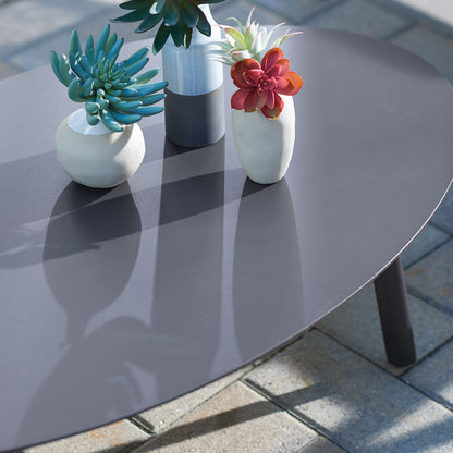 Eiland Coffee Table - Carbon Powder-Coated Aluminum