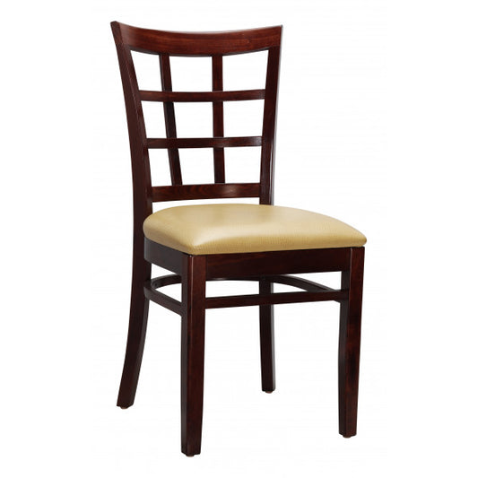 Checker Back Wood Dining Chair