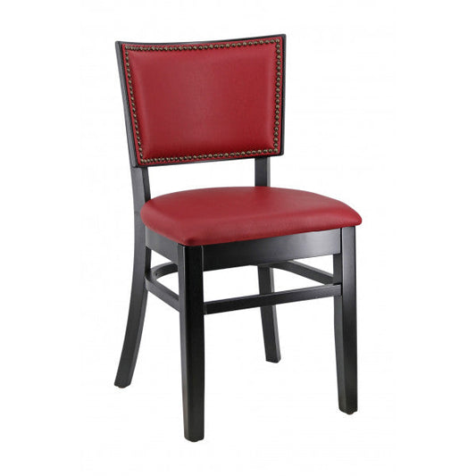 Edmund Wood Dining Chair W/ Padded Seat and Back